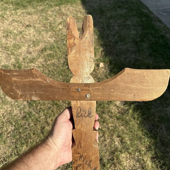 Makah Totem Neah Bay Olympic WA‎ 24.5" x 15.5" Hand Carved Painted NWC Sign Rick - Picture 14 of 16